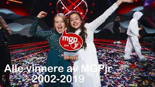 Alle vinnere av MGPjr (2002-2019)