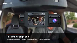 Vantrue N2S Dual Front and Cabin 1440P Uber/Lyft  Rideshare Dash Cam