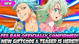 *A BRAND NEW GIFT CODE IS HERE* FES BAN & STREAM OFFICIALLY CONFIRMED! DAY 4 TEASER (7DS Grand Cross