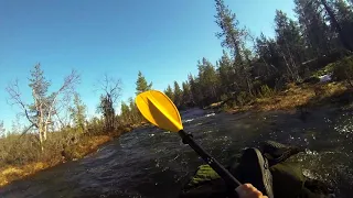 Suomujoki latvat | Suomunruoktu laavulta Suomunruoktun tuvalle meloen | UKK packrafting | High flood