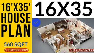 16 x 35 house plan | 16x35 house design | 16x35 house plan |