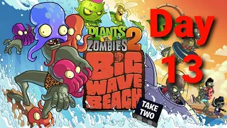 PvZ 2 Adventure Big Wave Beach  Day 13