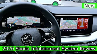 Skoda New INFOTAINMENT SYSTEMS Digital Cockpit Multimedia Navigation Review 2020