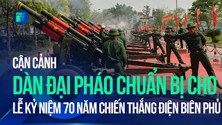 Nhìn gần dàn pháo 105mm chuẩn bị cho Lễ kỷ niệm 70 năm Chiến thắng Điện Biên Phủ | VTC1