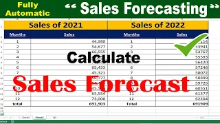 How to calculate Sales forecasting in Excel by learning center in Urdu/hindi