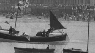 Life boat launch in Llandudno, 1930's - Film 96859