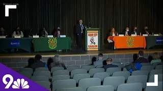 Adams 14 School District holds news conference on management company