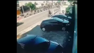 Vídeo mostra acidente de moto na 28 de Março, em Campos