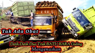 Detik-Detik Duel Truk BATU BARA Guling Mengenaskan TakAda Obat