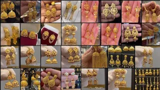 gold earrings || earrings design 2024 ||jumka ||jewellery#farifashionzone