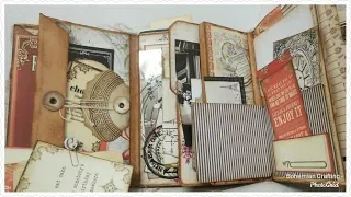 Vintage Red lapbook journal