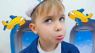 Desafío de avión y hotel para niños con Vlad y Niki