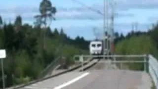 fast X2000 train at Ljusne, Sweden.