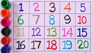 1 to 20 counting, 123 numbers, one two three, learn to count, part- 3