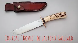 Couteau de type "Bowie" forgé par Laurent Gaillard