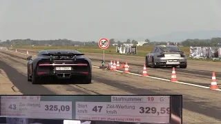 1500HP 9ff Porsche 997 Turbo vs Bugatti Chiron