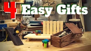 4 Easy DIY Woodworking Gift Projects!!!