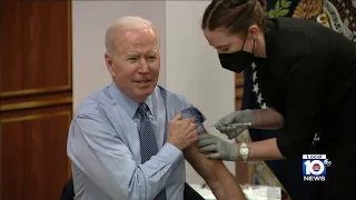 Biden gets 2nd COVID booster shot, asks Congress for vaccine funding