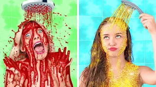 BROMAS INCREÍBLES EN EL BAÑO || Bromas y trucos caseros para el baño por 123 GO LIKE!