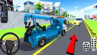 3D Driving Class #22: Real City Driving Police Van and Tow Truck Vs Train - Android Game Play#323