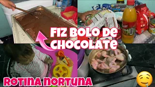 VLOG: FIZ BOLO DE CHOCOLATE+ NOSSA ROTINA NOTURNA