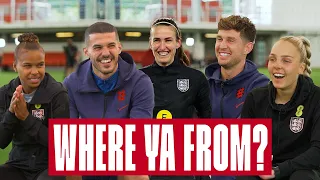 'You are wasted in goal!' 🤣🎾 Parris & Coady v Stones & Roebuck | Where Ya From? | England