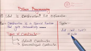 Python Constructor | Learn Coding