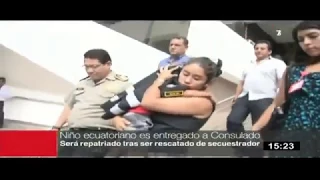 Niño ecuatoriano es entregado a Consulado tras ser rescatado de secuestrador