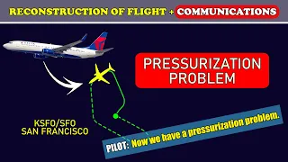 PRESSURIZATION PROBLEM and return back | Delta Boeing 737-900 | San Francisco airport