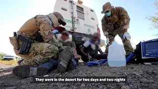 Border Patrol Search, Trauma and Rescue (BORSTAR) agents rescued three illegal aliens in the desert