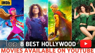 Top 8 Best Hollywood Hindi Dubbed Movies || Available on YouTube,