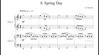 C. Norton - 8. Spring Day - Microjazz Piano duets collection 1 for piano four hands (score)