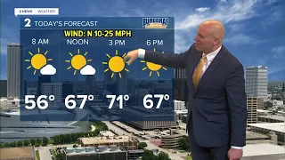 A sunny, pleasant, and breezy Thursday