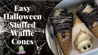 Halloween Stuffed Waffle Cones | Episode 3 | How To Decorate | Step By Step Tutorial