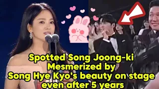 Spotted Song Joong-ki Mesmerized by Song Hye Kyo's beauty on stage even after 5 years.