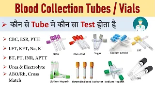 Blood Collection Tubes | Vacutainer | हिंदी में  | Phlebotomy | For  Nursing and Medical Students