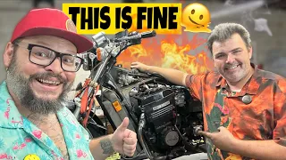 FIRST FIRE 🔥  Bringing this Forgotten 80s Drag Bike Back to Life | Ran When Parked "Hens Teeth"