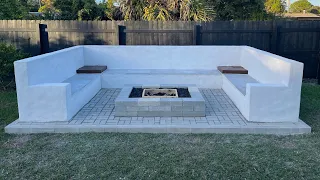 HOW TO BUILD A BACKYARD SEATING AREA WITH FIRE PIT | OUR BIGGEST DIY PROJECT YET