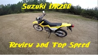 Suzuki DR200 Ride Review and Top Speed run!
