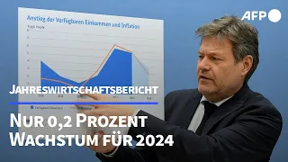 Habeck erwartet nur 0,2 Prozent Wachstum für 2024 | AFP