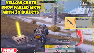 Metro Royale Yellow Crate Drop FABLED MK14 in New Map | PUBG METRO ROYALE