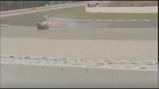 Raikkonen massive crash F1 testing HD