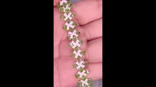 1 minute making beaded bracelet, how to make bracelet with bicone