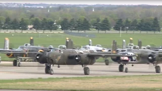 Eleven B-25 Mitchells Land For Doolittle Raid 75th Anniversary - Dayton, OH