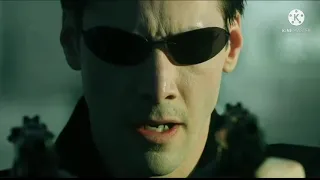 The famous matrix scene but with memes