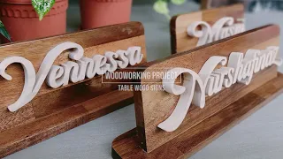 SCROLL SAW ( WOOD WORKING PROJECT ) TABLE WOOD SIGNS.