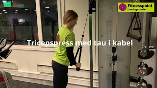 Ukens øvelse: Tricepspress med tau i kabel