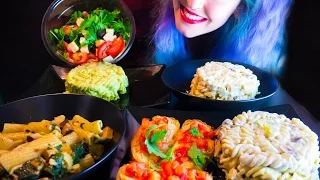 MUKBANG-ASMR: Pasta Party | Italian Feast 20K ~ Relaxing Eating Sounds [No Talking | Vegan] 😻