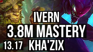 IVERN vs KHA (JNG) | 3.8M mastery, 3/1/8, 1100+ games, Rank 9 Ivern | NA Challenger | 13.17