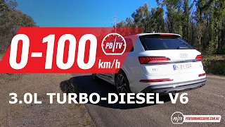 2020 Audi Q7 45 TDI 0-100km/h & engine sound